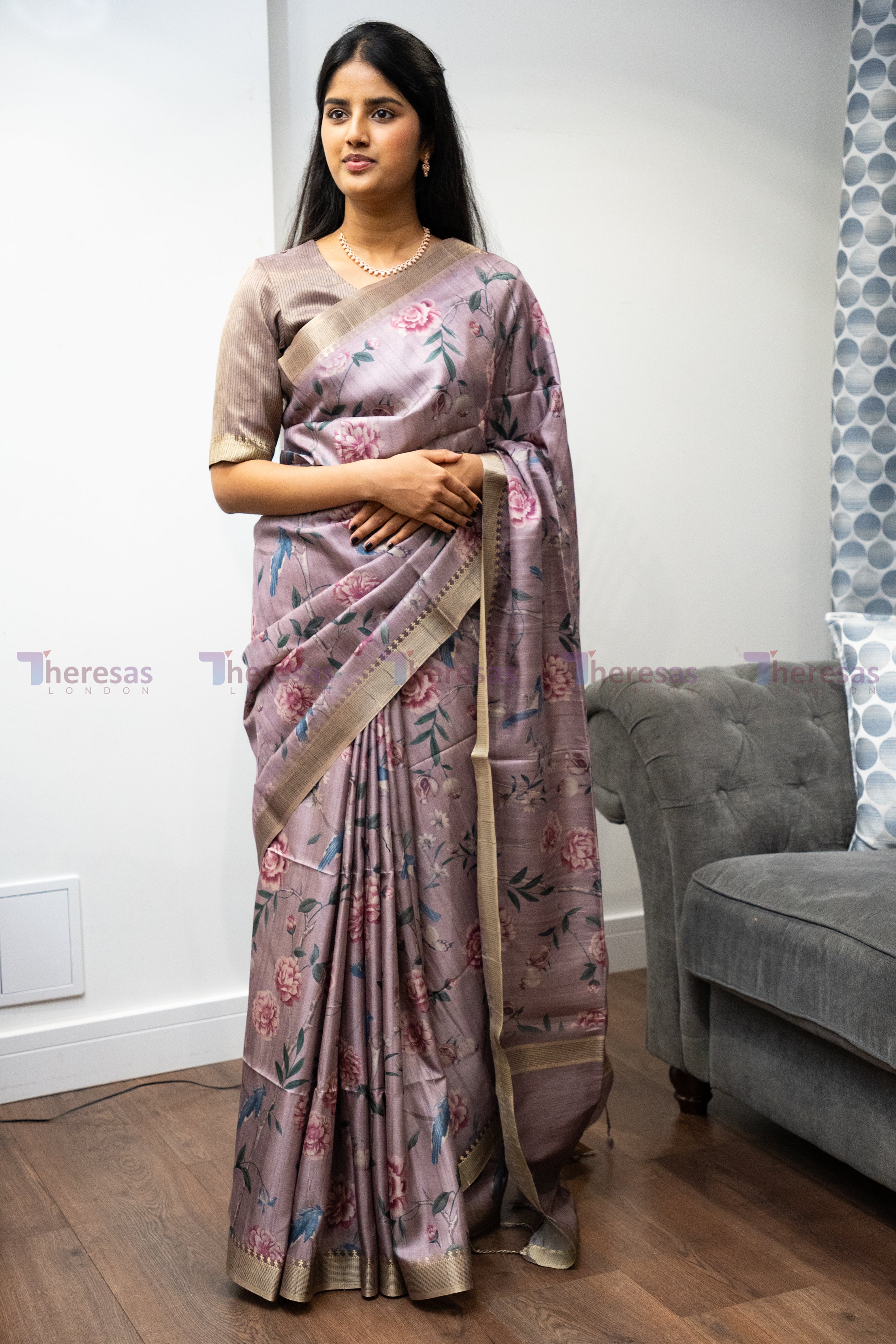 Semi Tussar Saree with Blouse (13001)