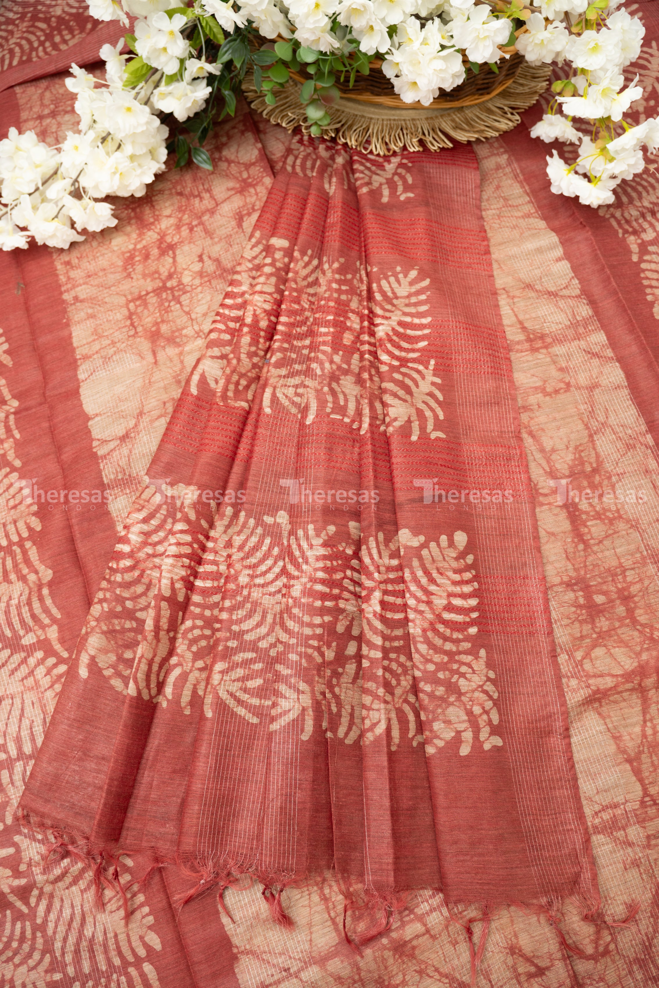 Semi Tussar Silk Saree with Blouse (13009)