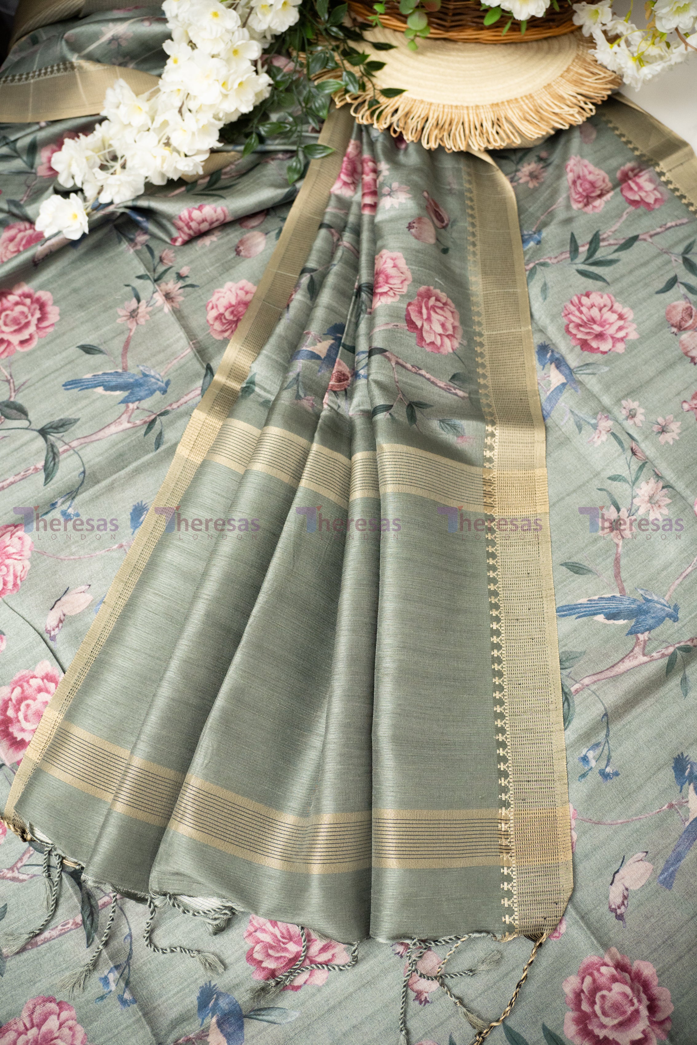 Semi Tussar Saree (12012)