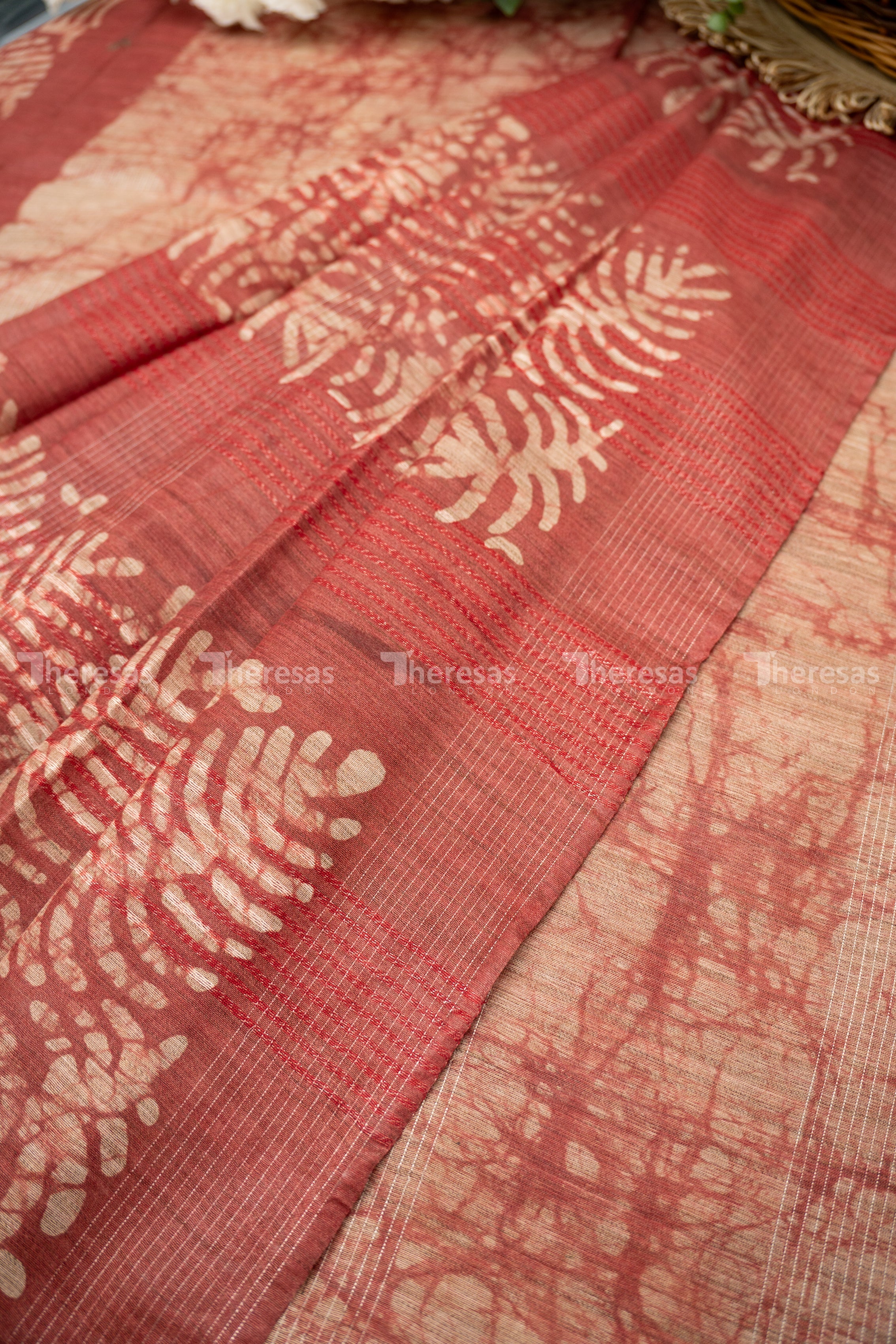 Semi Tussar Silk Saree with Blouse (13009)