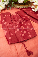 Semi Chanderi Saree with Blouse (13010)