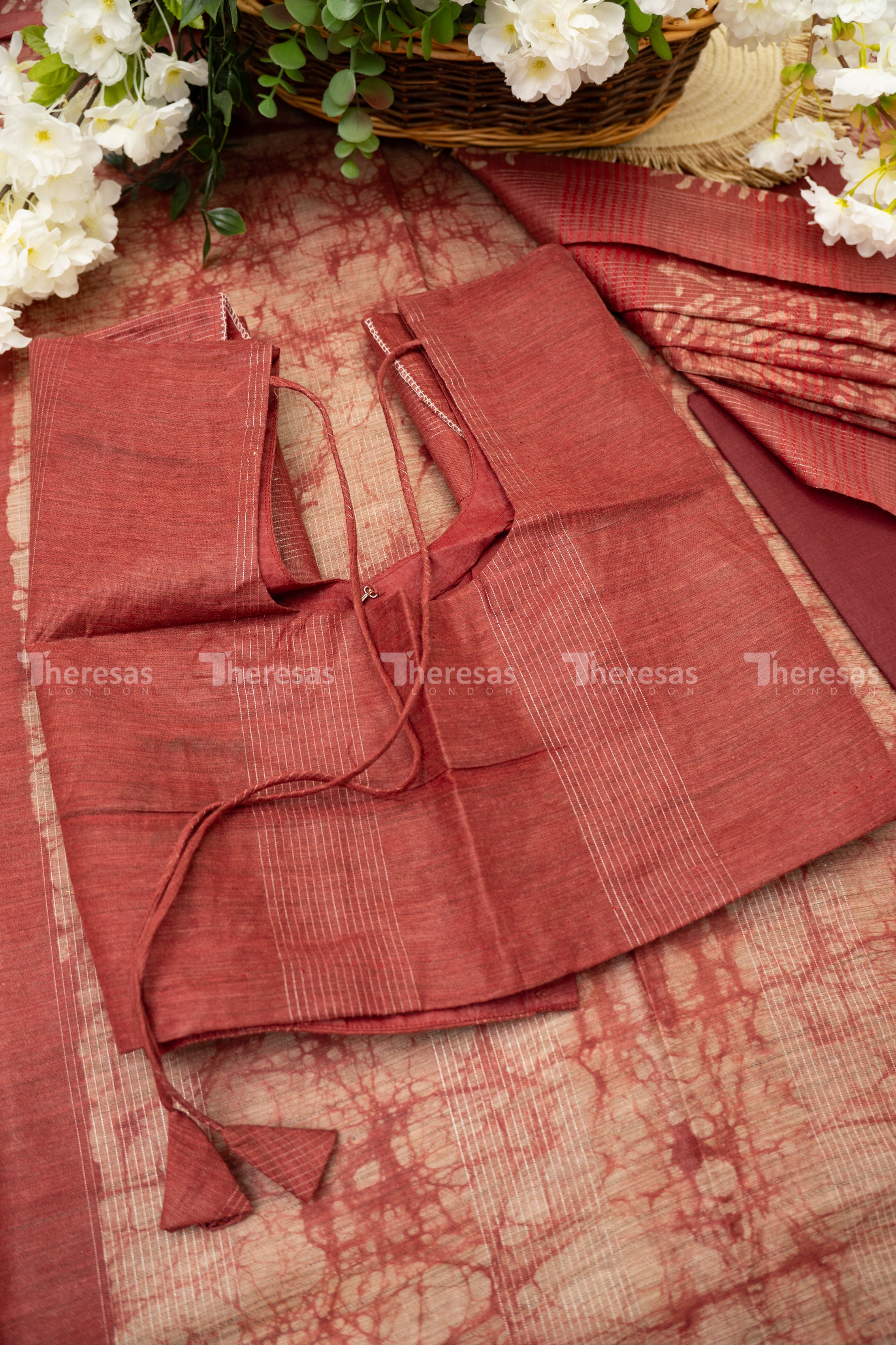 Semi Tussar Silk Saree with Blouse (13009)