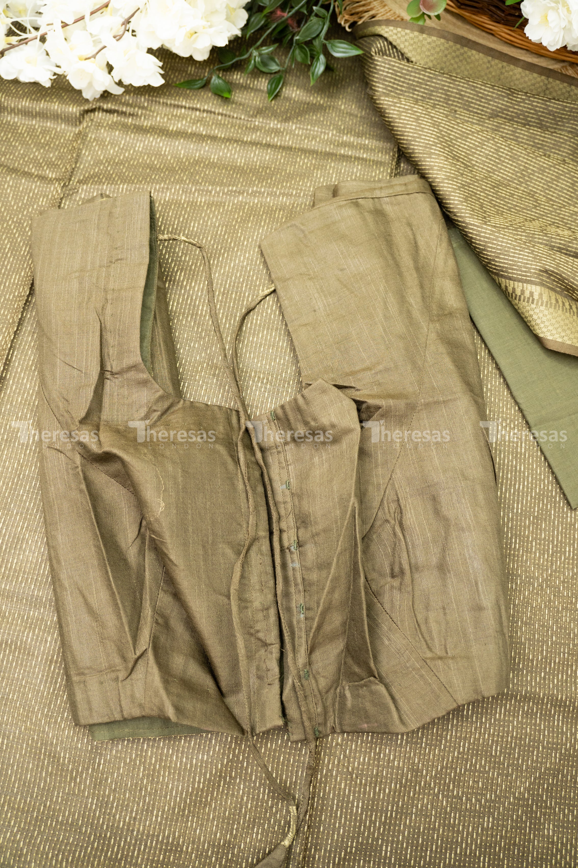 Semi Tussar Saree with Blouse (13006)