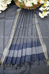 Semi Tussar Saree with Blouse (13006)