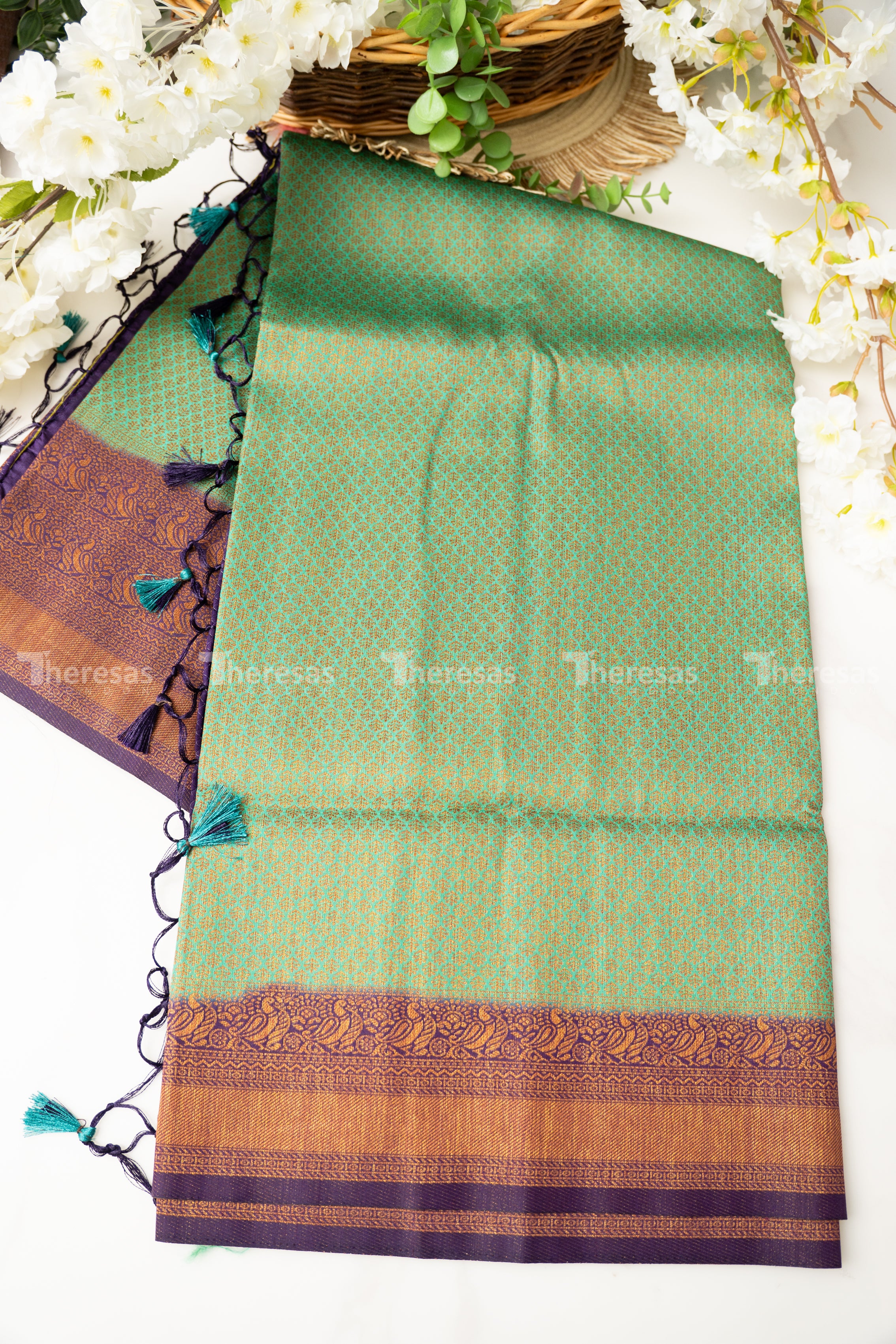 Semi Jute Banarasi Saree (10024)